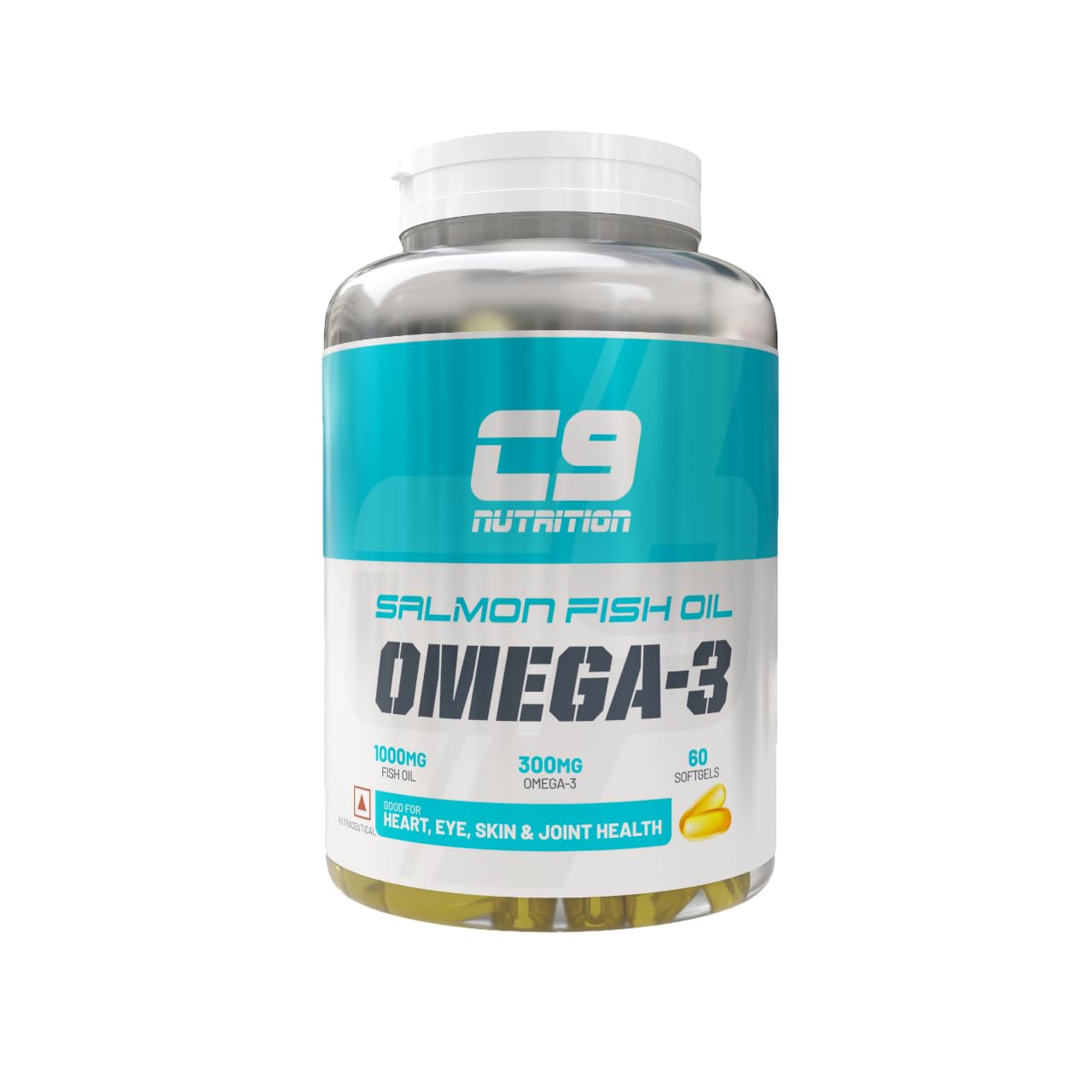 C9 Nutrition Fish Oil Capsules | Omega-3 for Heart, Brain & Joint Health | 1000mg EPA & DHA | 60 Softgels