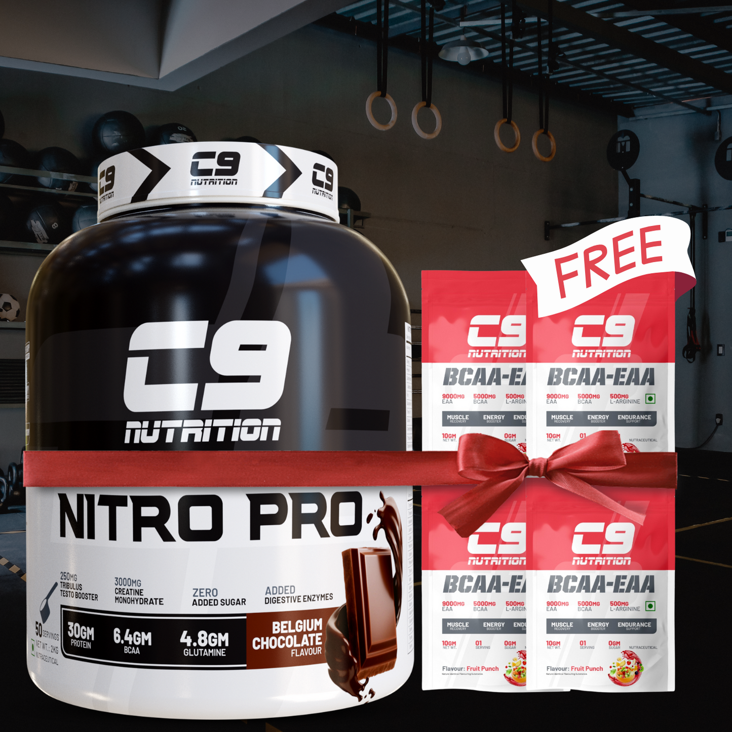 Nitro Pro L-Glutamine Whey Protein, 2kg | 30g Protein | 6.4g BCAA | 4.8g Glutamine