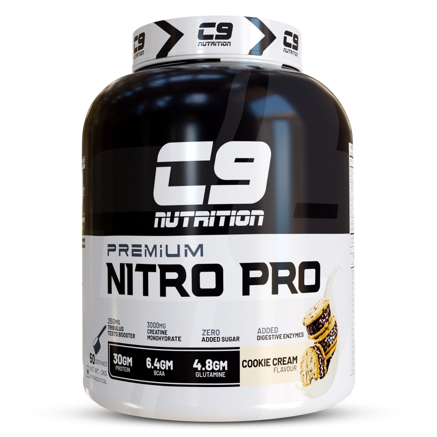 Nitro Pro L-Glutamine Whey Protein, 2kg | 30g Protein | 6.4g BCAA | 4.8g Glutamine