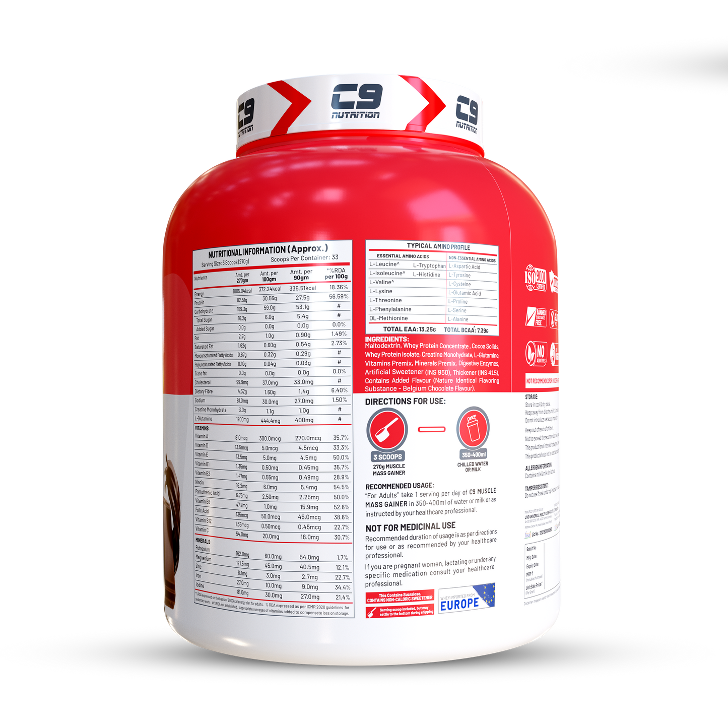 Muscle gainer for rapid muscle growth