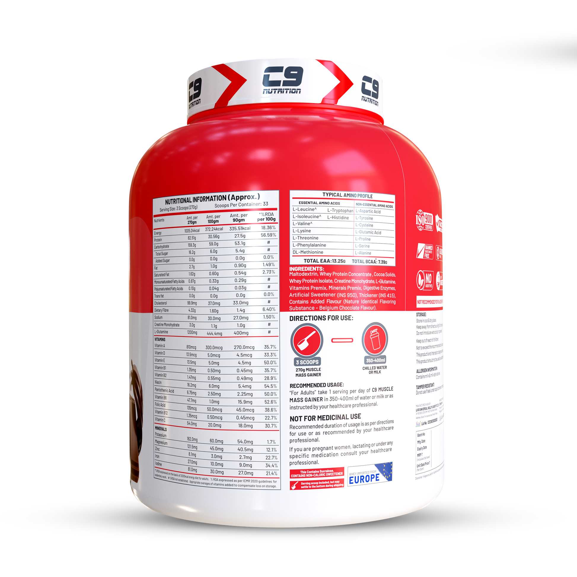 Muscle gainer for rapid muscle growth