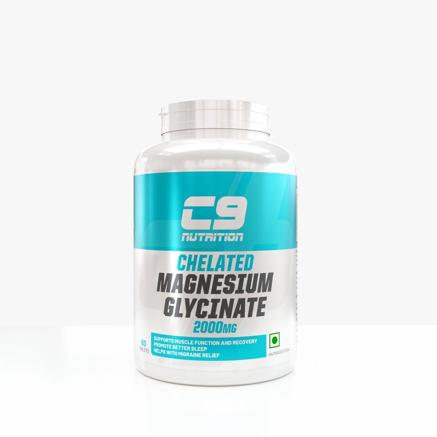 C9 Nutrition Chelated Magnesium Glycinate 2000MG – Sleep, Recovery & Stress Support