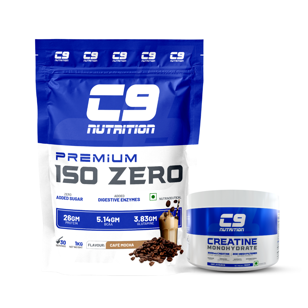 C9 Nutrition ISO ZERO Whey Isolate 26g Protein | Vegetarian | 5.14g BCAA | 3.83g Glutamine | Gluten-Free & Lab Tested