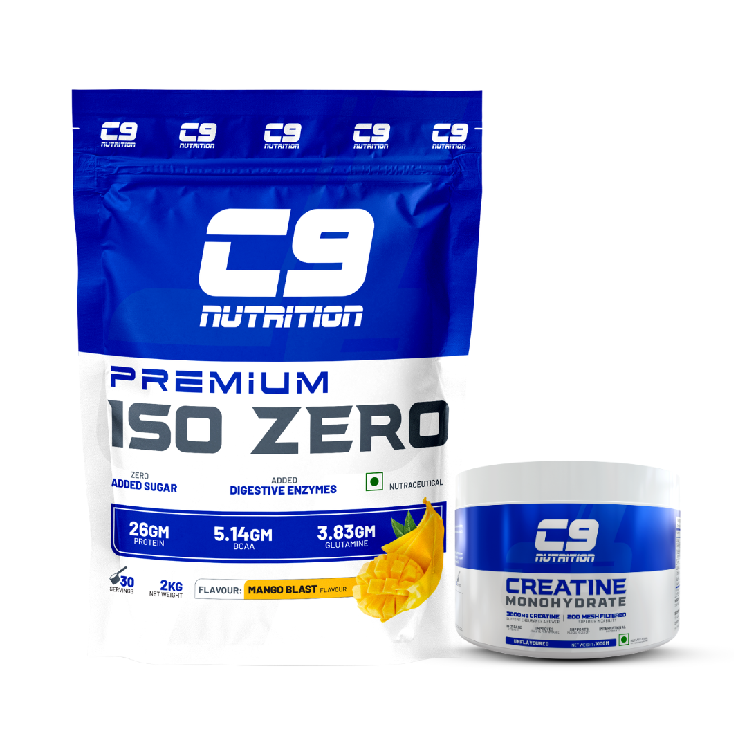 C9 Nutrition ISO ZERO Whey Isolate 26g Protein | Vegetarian | 5.14g BCAA | 3.83g Glutamine | Gluten-Free & Lab Tested