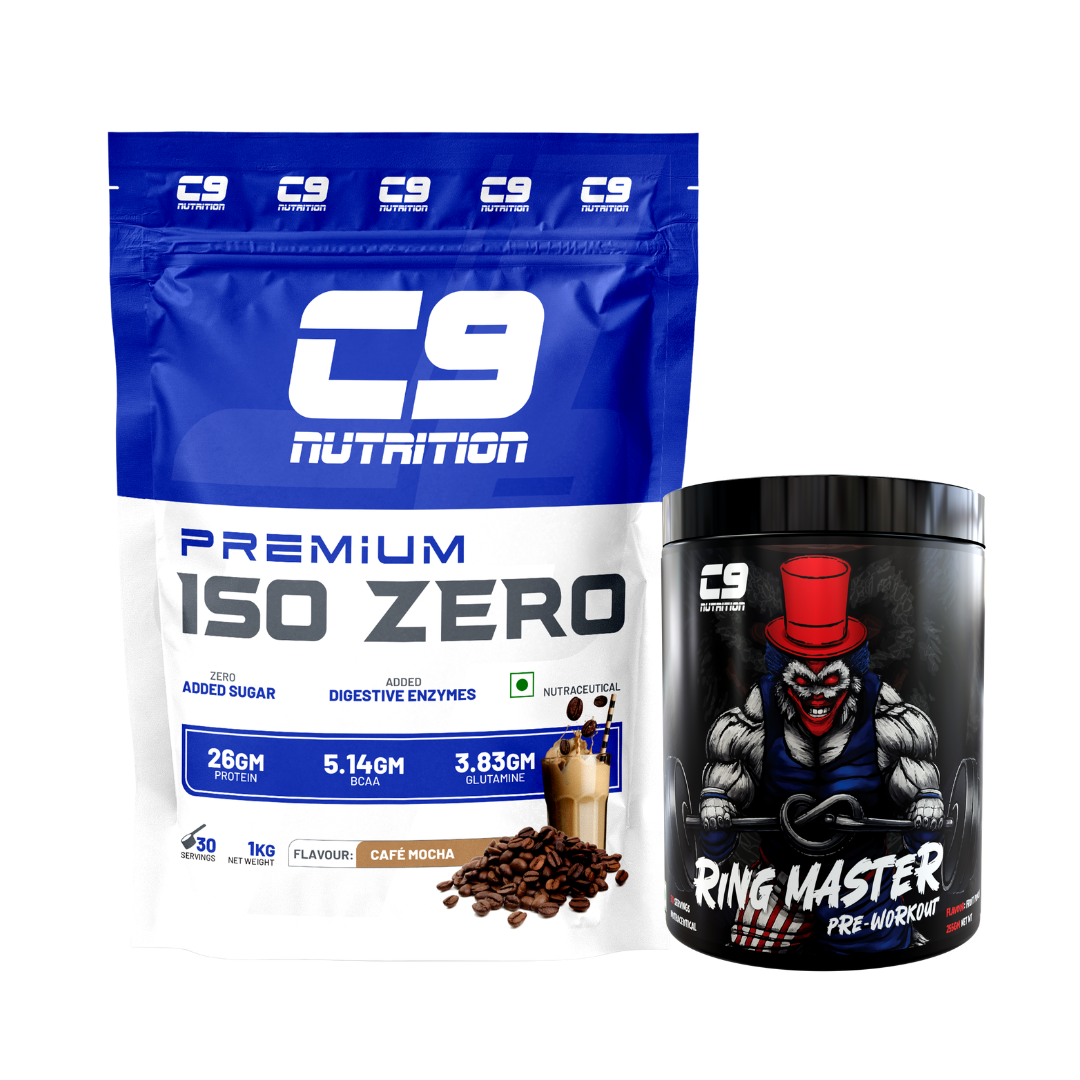 C9 Nutrition ISO ZERO Whey Isolate 26g Protein | Vegetarian | 5.14g BCAA | 3.83g Glutamine | Gluten-Free & Lab Tested