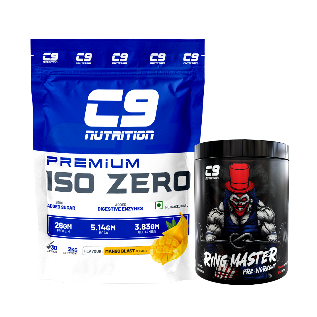C9 Nutrition ISO ZERO Whey Isolate 26g Protein | Vegetarian | 5.14g BCAA | 3.83g Glutamine | Gluten-Free & Lab Tested