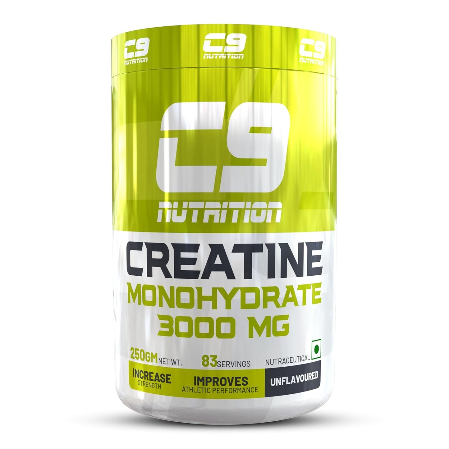 C9 Nutrition Pure Micronized Creatine Monohydrate | Increased Muscle Mass | Unflavoured | Gluten-Free | GMP Certified | Heavy Metal Tested