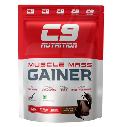 Muscle Mass Gainer | 82.5g Protein | 1005 Kcal | 159g Carbs | 1kg & 3kg