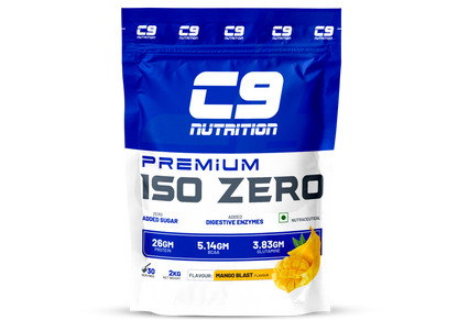 C9 Nutrition ISO ZERO Whey Isolate 26g Protein | Vegetarian | 5.14g BCAA | 3.83g Glutamine | Gluten-Free & Lab Tested