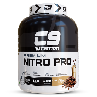 Nitro Pro L-Glutamine Whey Protein, 2kg, 50 Servings | 30g Protein | 6.4g BCAA | 4.8g Glutamine