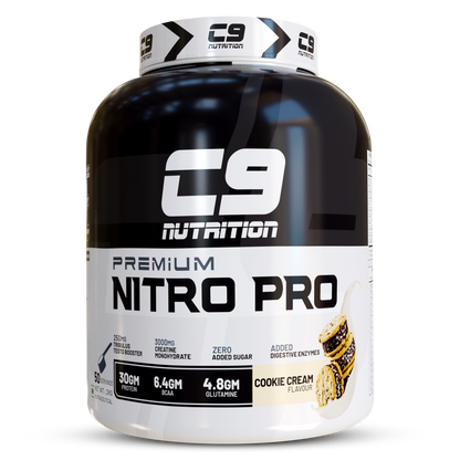 Nitro Pro L-Glutamine Whey Protein, 2kg, 50 Servings | 30g Protein | 6.4g BCAA | 4.8g Glutamine