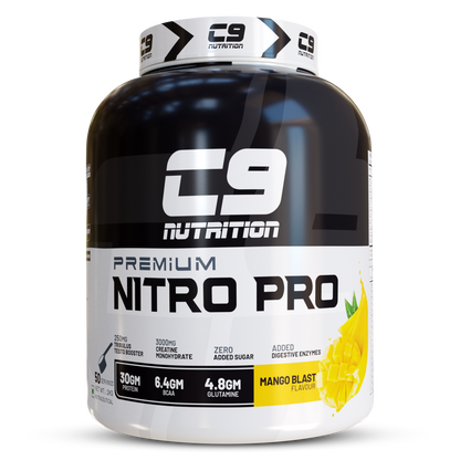 Nitro Pro L-Glutamine Whey Protein, 2kg, 50 Servings | 30g Protein | 6.4g BCAA | 4.8g Glutamine