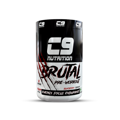 C9 Nutrition Brutal Pre-Workout | 200mg Caffeine, 52 Servings | Vegetarian, 450g