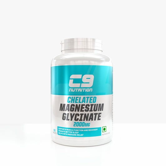 C9 Nutrition Chelated Magnesium Glycinate 2000MG – Sleep, Recovery & Stress Support
