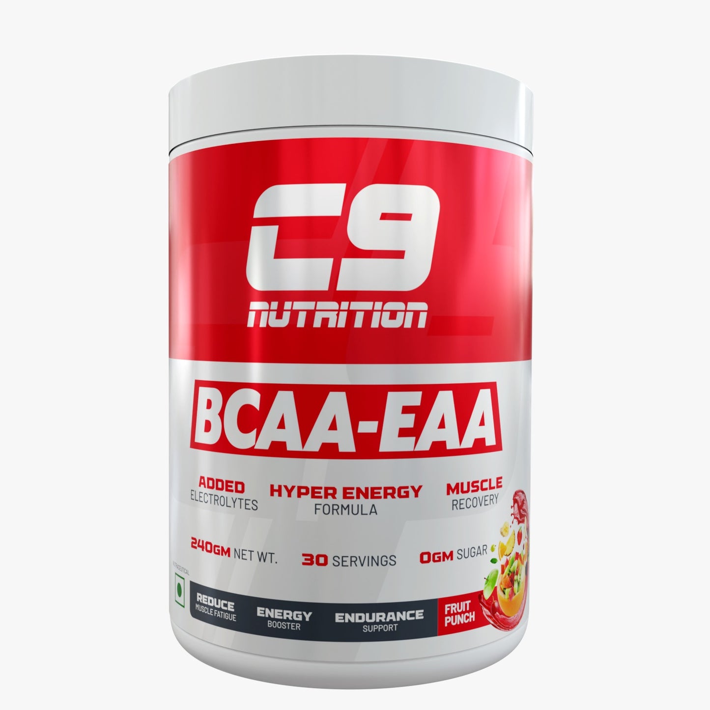 C9 Nutrition BCAA + EAA Powder | 5000mg BCAA, 9000mg EAA | Sugar-Free | 30 Servings | Vegetarian | 300g