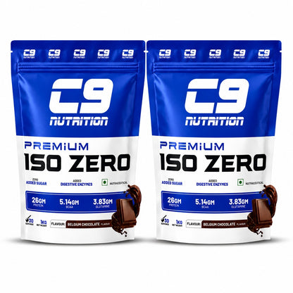 C9 Nutrition ISO ZERO Whey Isolate 26g Protein | Vegetarian | 5.14g BCAA | 3.83g Glutamine | Gluten-Free & Lab Tested