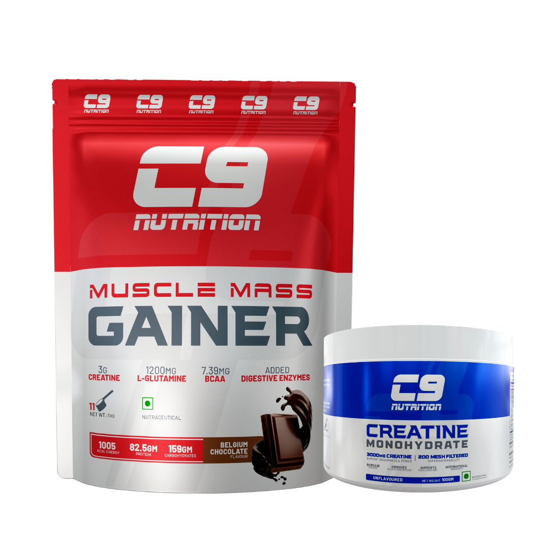 Muscle Mass Gainer | 82.5g Protein | 1005 Kcal | 159g Carbs | 1kg & 3kg